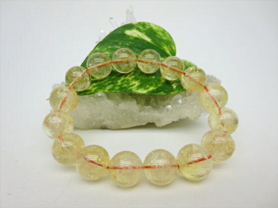 【ブレスレット】天然シトリン品質AAAΦ13.2～14mm【一点物】