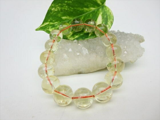 【ブレスレット】天然シトリン品質AAAΦ13.5±0.4mm【一点物】