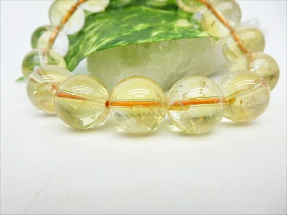 【ブレスレット】天然シトリン品質AAAΦ14〜14.9mm【一点物】