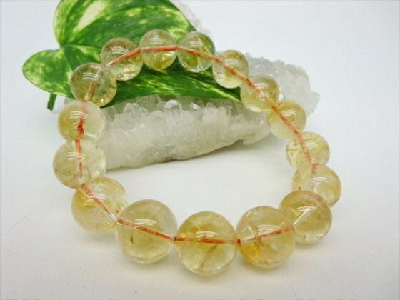 【ブレスレット】天然シトリン品質AAAΦ13.2～14mm【一点物】