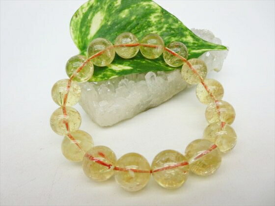 【ブレスレット】天然シトリン品質AAAΦ13.2～13.7mm【一点物】