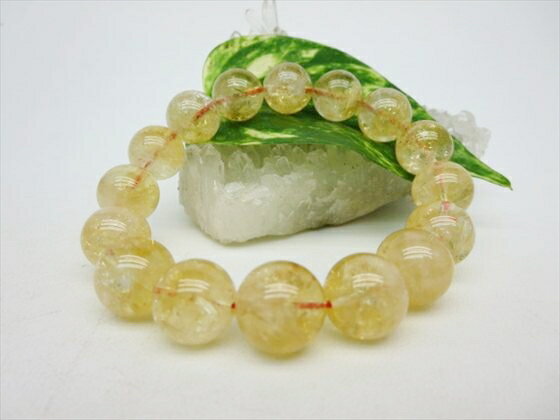 【ブレスレット】天然シトリン品質AAAΦ13.2〜13.7mm【一点物】