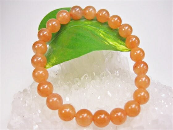 【均一ブレスレット】赤水晶Φ8.5〜8.9mm