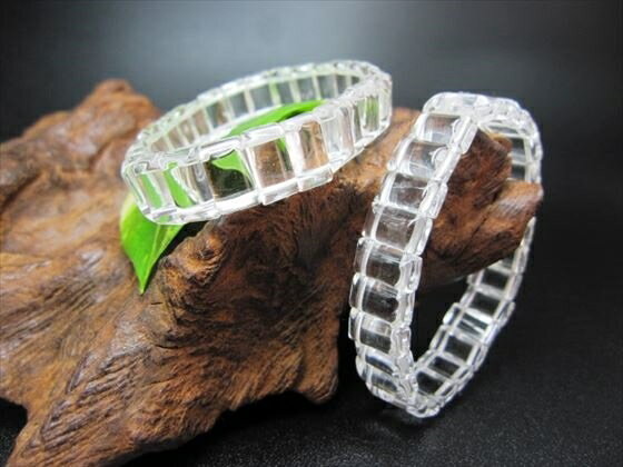 【均一ブレスレット】水晶スクエアカット10-12×5-8×4.5-6mm