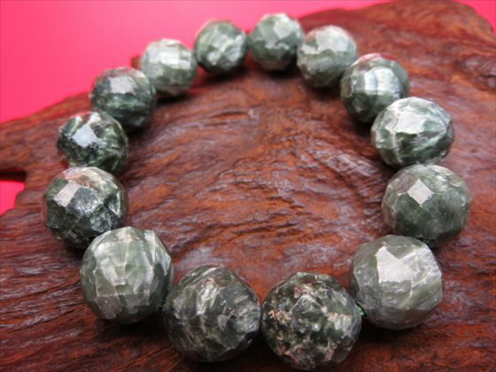 【ブレスレット】セラフィナイトΦ12.8±0.4mm【一点物】