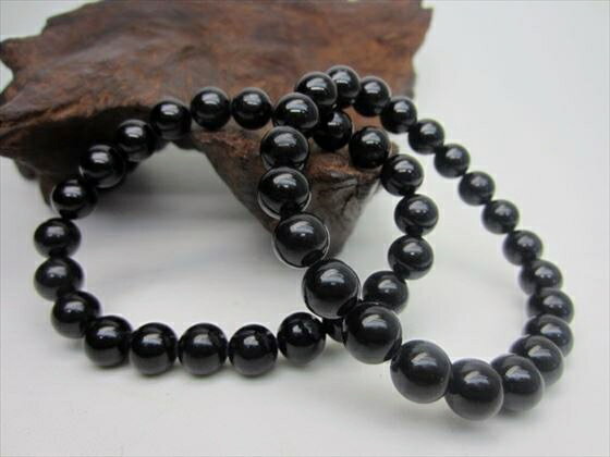 【均一ブレスレット】ブラックトルマリン品質AAAΦ8.2±0.2mm