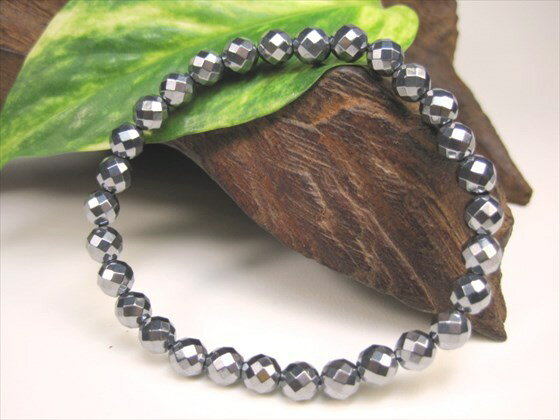 【均一ブレスレット】テラヘルツ64面カット品質AAAΦ6±0.2mm【鑑別済み】