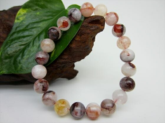 【ブレスレット】ヘマタイトインクォーツ品質AAAΦ9.2±0.2mm【鑑定済み】【一点物】