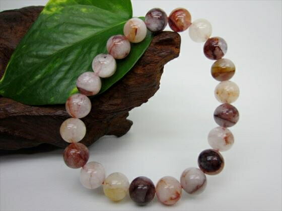 【ブレスレット】ヘマタイトインクォーツ品質AAAΦ9.2±0.2mm【鑑定済み】【一点物】