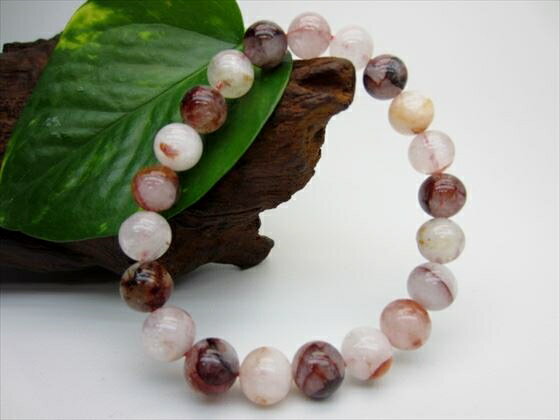 【ブレスレット】ヘマタイトインクォーツ品質AAAΦ9.2±0.2mm【鑑定済み】【一点物】