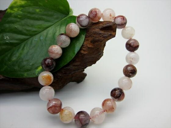 【ブレスレット】ヘマタイトインクォーツ品質AAAΦ9.2±0.2mm【鑑定済み】【一点物】