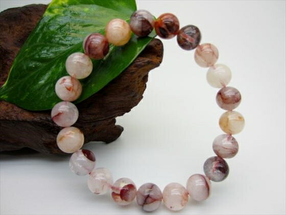 【ブレスレット】ヘマタイトインクォーツ品質AAAΦ9.2±0.2mm【鑑定済み】【一点物】