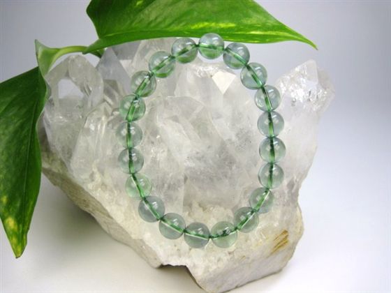 【ブレスレット】グリーンフローライト品質AAAΦ9.3±0.2mm【一点物】