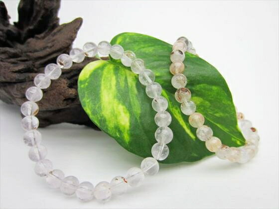 【均一ブレスレット】マニカラン産ヒマラヤ水晶Φ6-7.5mm