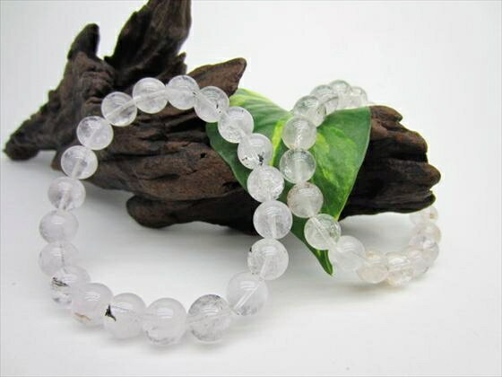 【均一ブレスレット】マニカラン産ヒマラヤ水晶Φ9.5-10.3mm