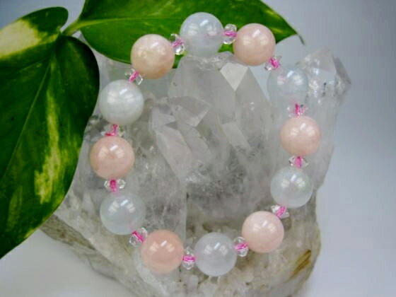 【ブレスレット】モルガナイト&アクアマリンΦ12.2±0.2mm