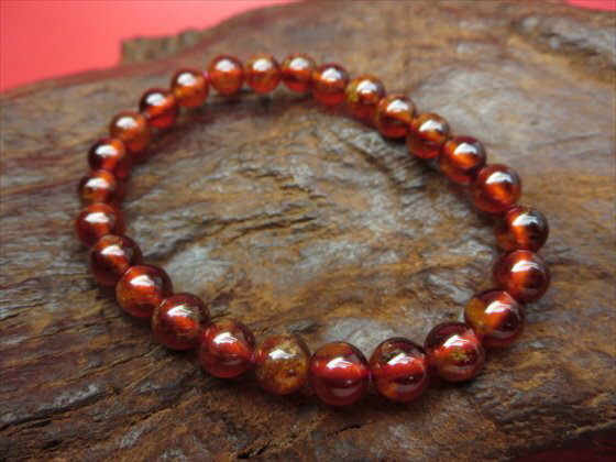 【ブレスレット】マンダリンガーネットΦ6.3±0.1mm【一点物】