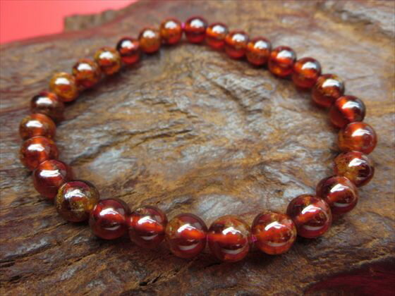【ブレスレット】マンダリンガーネットΦ6.6±0.3mm【一点物】