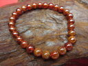【ブレスレット】マンダリンガーネットΦ6.6±0.2mm【一点物】