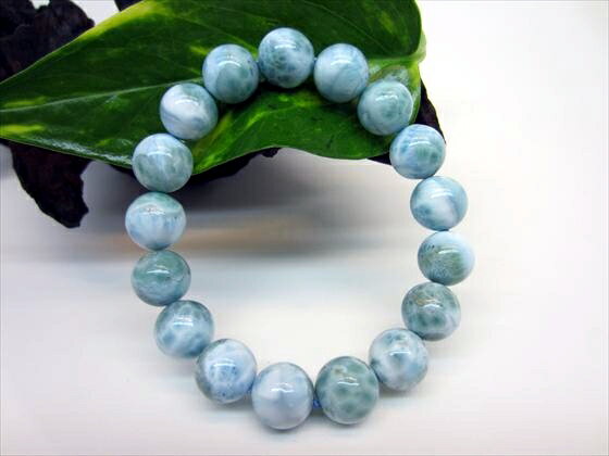 【ブレスレット】ラリマー品質AAAΦ11.7±0.2mm【一点物】