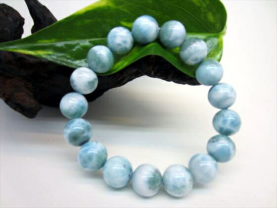 【ブレスレット】ラリマー品質AAAΦ11.6±0.2mm【一点物】