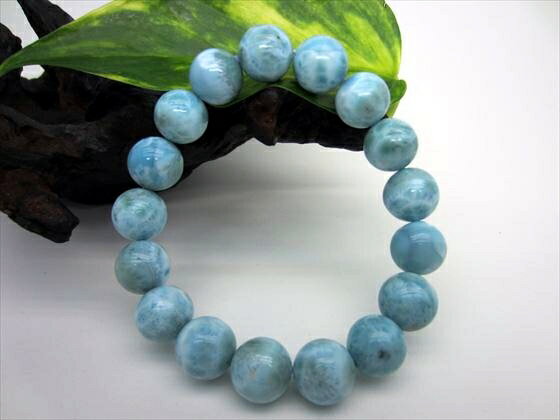 【ブレスレット】ラリマー品質AAAΦ12.7±0.2mm【一点物】