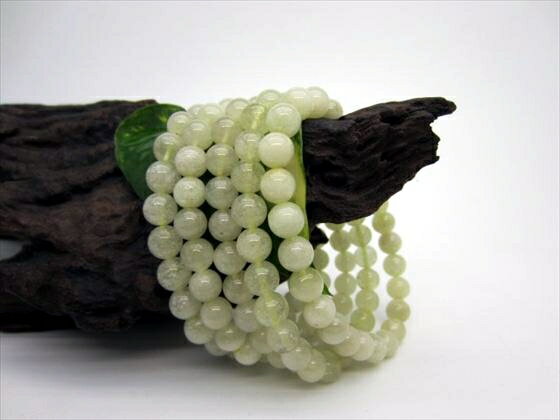 【ブレスレット】リビアングラス品質AAA9-9.6gΦ6.5±0.2mm【鑑別済み】