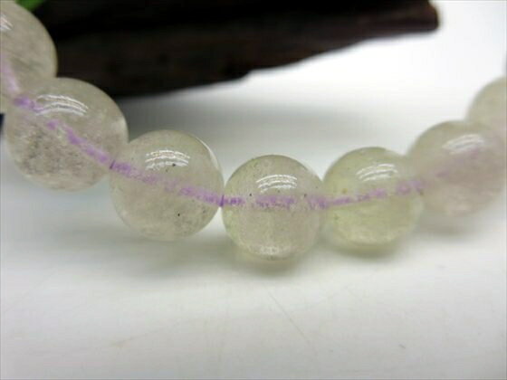 【ブレスレット】パープルリビアングラス品質AAAΦ9.2±0.2mm【稀少色】【鑑別済み】【一点物】