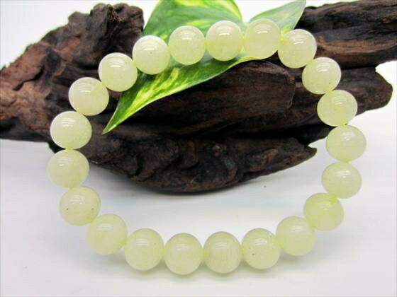 【ブレスレット】リビアングラスΦ9.5±0.2mm【鑑定済み】【一点物】