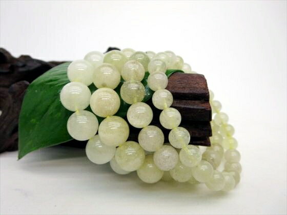 【ブレスレット】リビアングラス品質AAAΦ7.8〜12.2mm【鑑定済み】【4本SET】【一点物】