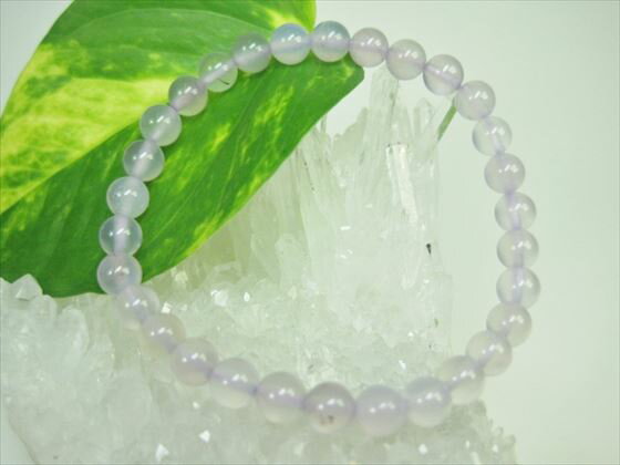 【均一ブレスレット】ラベンダーカルセドニーΦ6.2±0.2mm