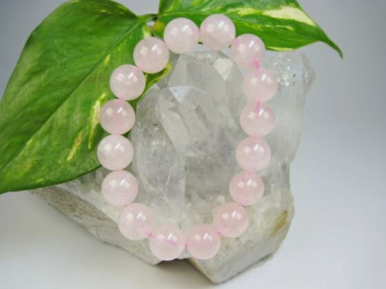 ※訳あり※【均一ブレスレット】ローズクォーツΦ12.2±0.3mm