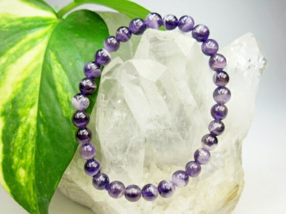 【均一ブレスレット】アメジストΦ6±0.2mm