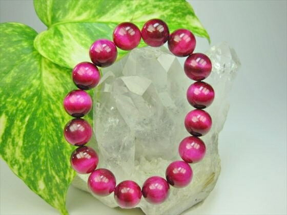 【均一ブレスレット】ピンクタイガーアイ品質AAAΦ12±0.2mm