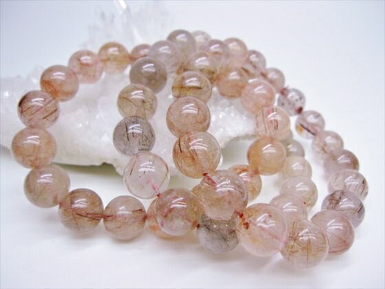 【ブレスレット】レッドルチルクォーツΦ11-11.9mm【鑑定済み】