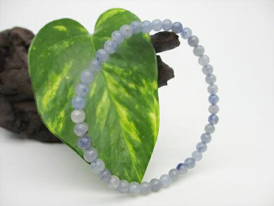 【均一ブレスレット】ブルーアベンチュリン・淡色Φ4.6±0.2mm