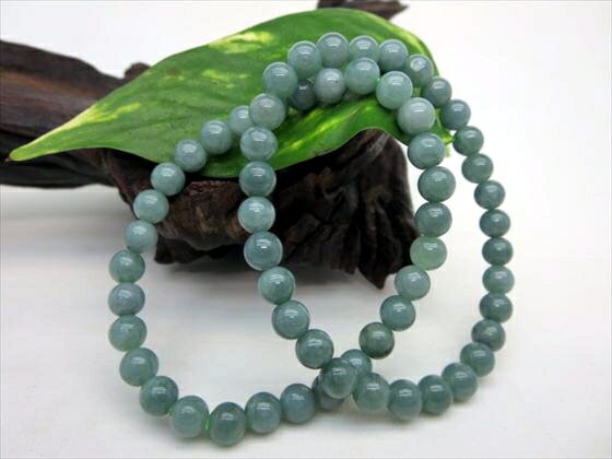 【均一ブレスレット】グアテマラ産翡翠(ジェダイト)Φ6.2±0.2mm【鑑定済み】