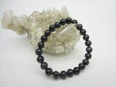 【均一ブレスレット】黒翡翠(ジェダイト)品質AAΦ7.6mm〜8mm【鑑定済み】