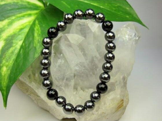 ※!!大特価!!※【均一ブレスレット】ヘマタイト(磁気なし)+オニキスΦ8±0.2mm