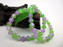 【均一ブレスレット】合成樹脂琥珀パープル・グリーンΦ8.2±0.2mm