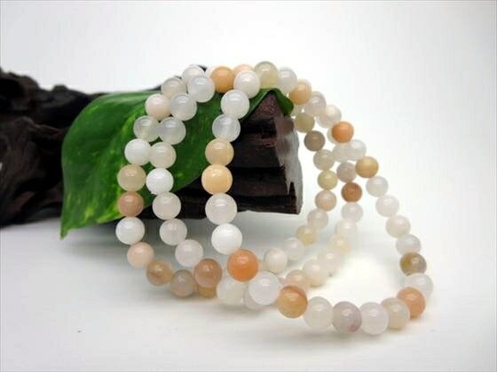 【均一ブレスレット】天然ピンクカルサイトΦ6.5±0.2mm