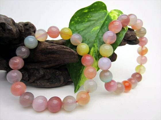 【ブレスレット】ソルトソースアゲート(塩源瑪瑙)品質AAAΦ11±0.3mm