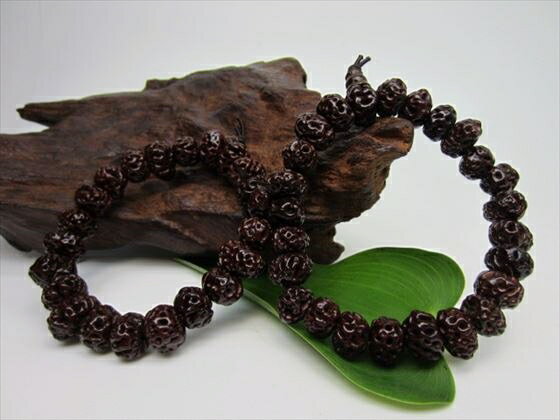 【均一ブレスレット:数珠】菩提樹Φ10-11.5×7.5-9mm