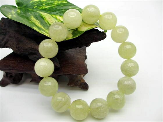 【ブレスレット】リビアングラスΦ15±0.2mm【鑑定済み】【一点物】