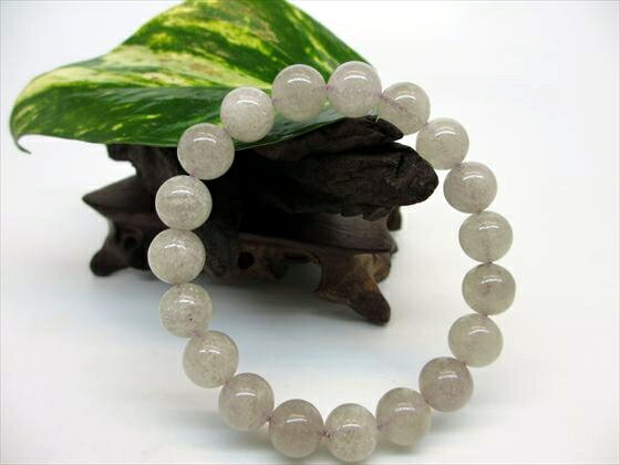 【ブレスレット】パープルリビアングラスΦ9.8±0.2mm【稀少色】【鑑定済み】【一点物】