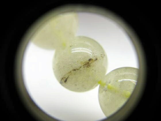 【ブレスレット】リビアングラスΦ10±0.2mm【鑑定済み】【鉱物入り】【一点物】