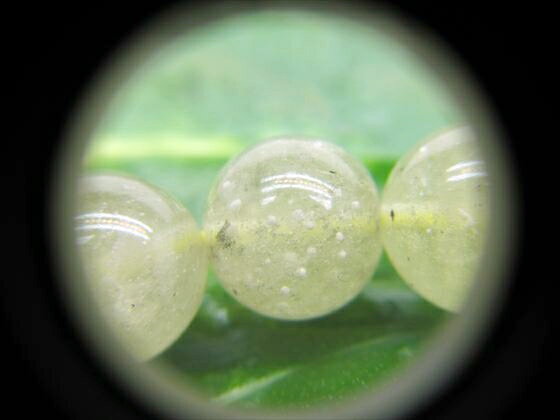 【ブレスレット】リビアングラスΦ10±0.2mm【鑑定済み】【鉱物入り】【一点物】