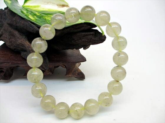 【ブレスレット】リビアングラスΦ10.6±0.2mm【鑑定済み】【一点物】