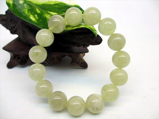 【ブレスレット】リビアングラスΦ14±0.2mm【鑑定済み】【一点物】