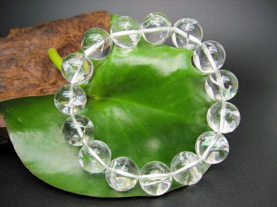 【ブレスレット】ヒマラヤレインボー水晶(アイリスクォーツ) 品質AAAΦ14.5±0.2mm【鑑定済み】【一点物】